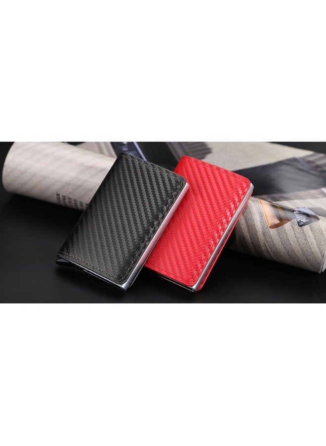 baellerry Men's Card Bag Card Sleeve Anti-degaussing RFID Wutomatic Card Men's Bank Card Clip Wallet  - Image 4