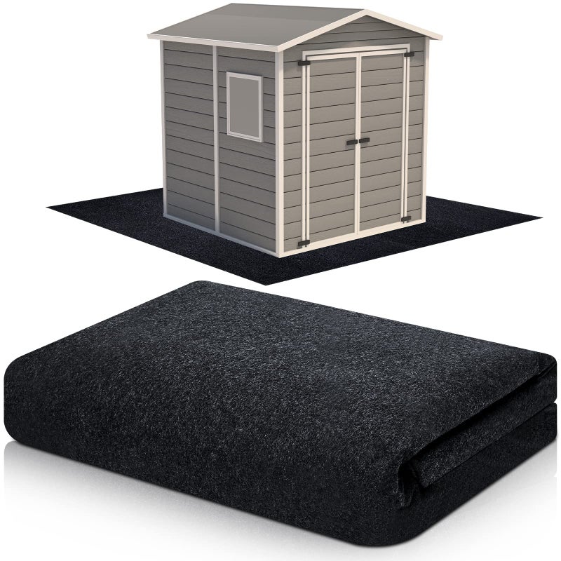 Haull Haull Outdoor Storage Shed Floor Moat Waterproof Outdoor Carport Mat Thickened Soft Patio Furniture Pad Washable with Non Slip Backing Storage Shed Not Included6 x 4 ft