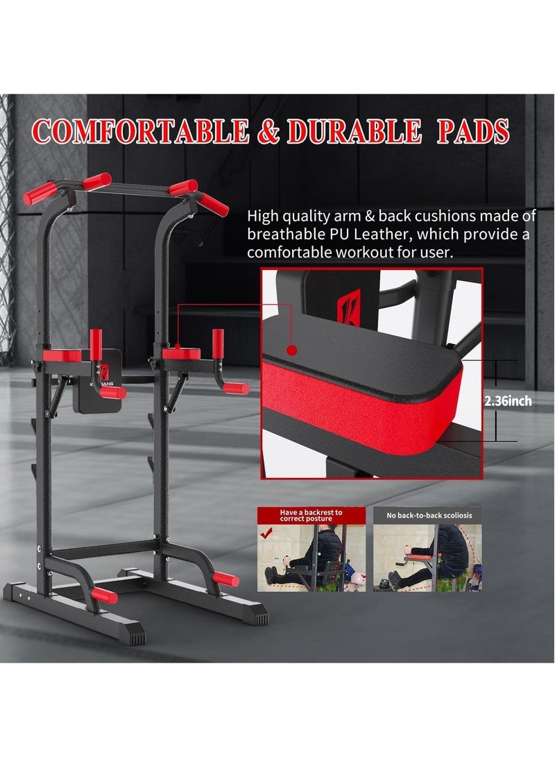RUIYADA Power Tower Dip Station Pull Up Bar Station & Multi-Function Gym Equipment ForHome Gym Strength Training Workout Equipment Load 350LBS - Image 5