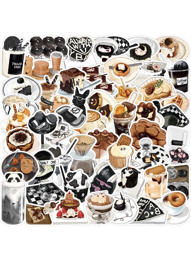 NIBEMINENT 50 Pcs Sweet Afternoon Tea Deco Kit Waterproof Stickers, High Definition Printing Bright Colors, Suitable for Laptop Skateboard Luggage Water Bottle Guitar DIY - Image 1