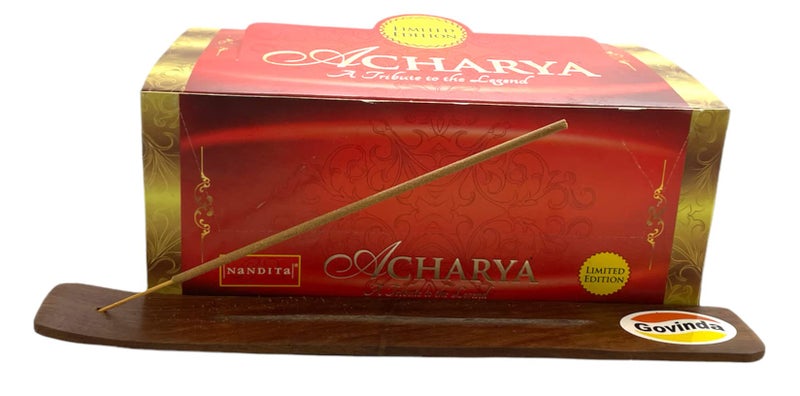 Govinda Incense Stick Holder Bundle with Nandita Incense Sticks  12 Boxes x 15 Grams Vampire Blood