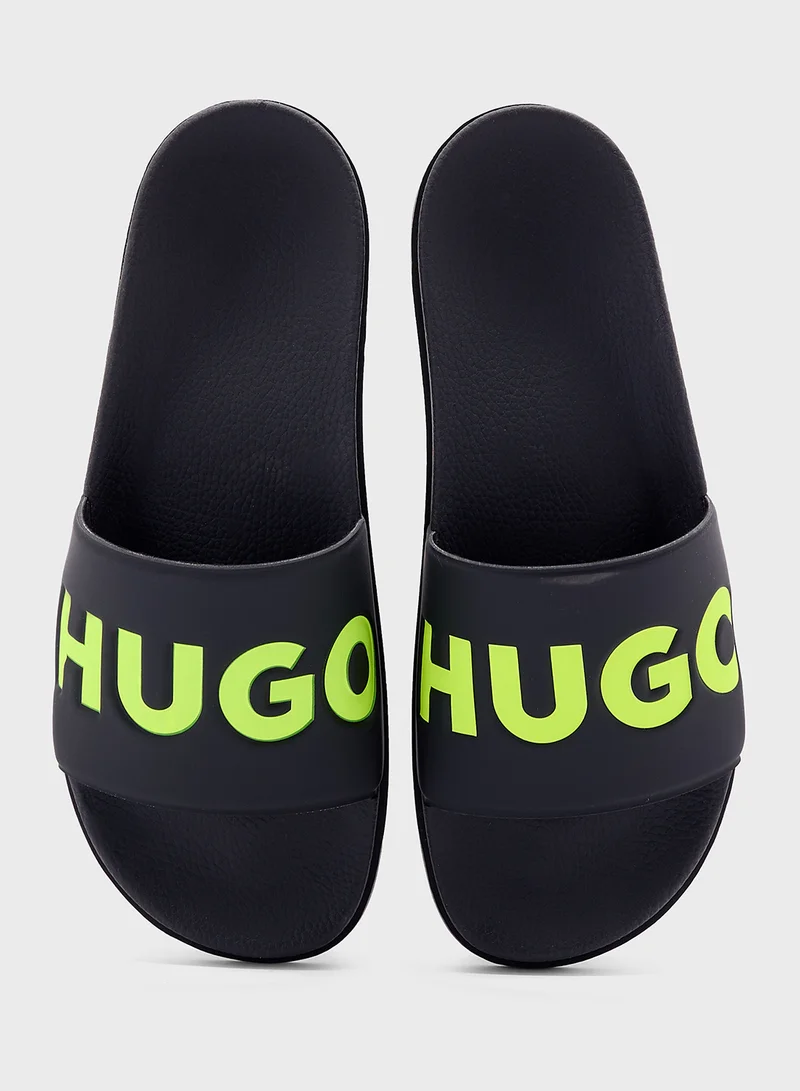 HUGO Logo Flip Flops