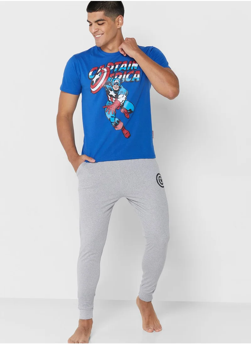 MARVEL Captain America  Sustainable Pyjama Set