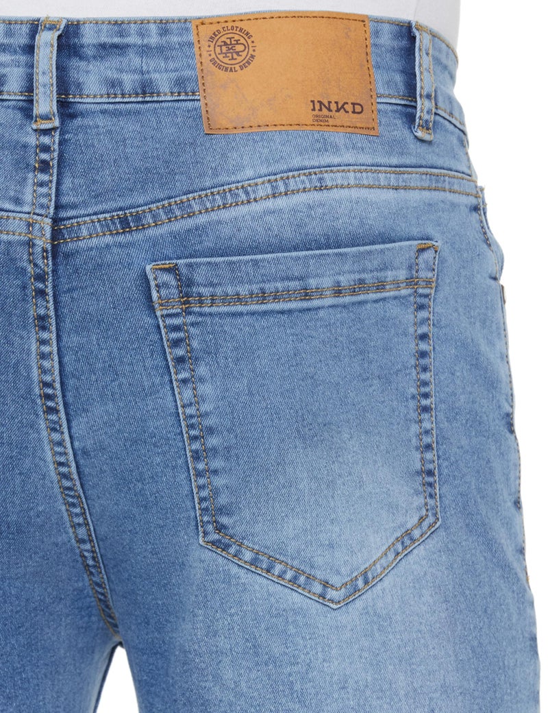 INKD Men's Stretchable Slim Fit Jeans (INKSS23MJN-006-Seaside Slate-28) - Image 4