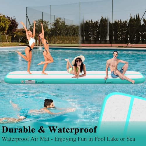 Estgora Gymnastics Mat For Tumbling 10ft Tumble Track 4 Inch Thick Inflatable Gymnastic Training Equipment For kids At Home Gym Cheerleading with Electric Pump - Image 5