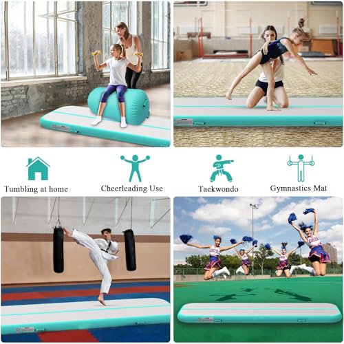 Estgora Gymnastics Mat For Tumbling 10ft Tumble Track 4 Inch Thick Inflatable Gymnastic Training Equipment For kids At Home Gym Cheerleading with Electric Pump - Image 4