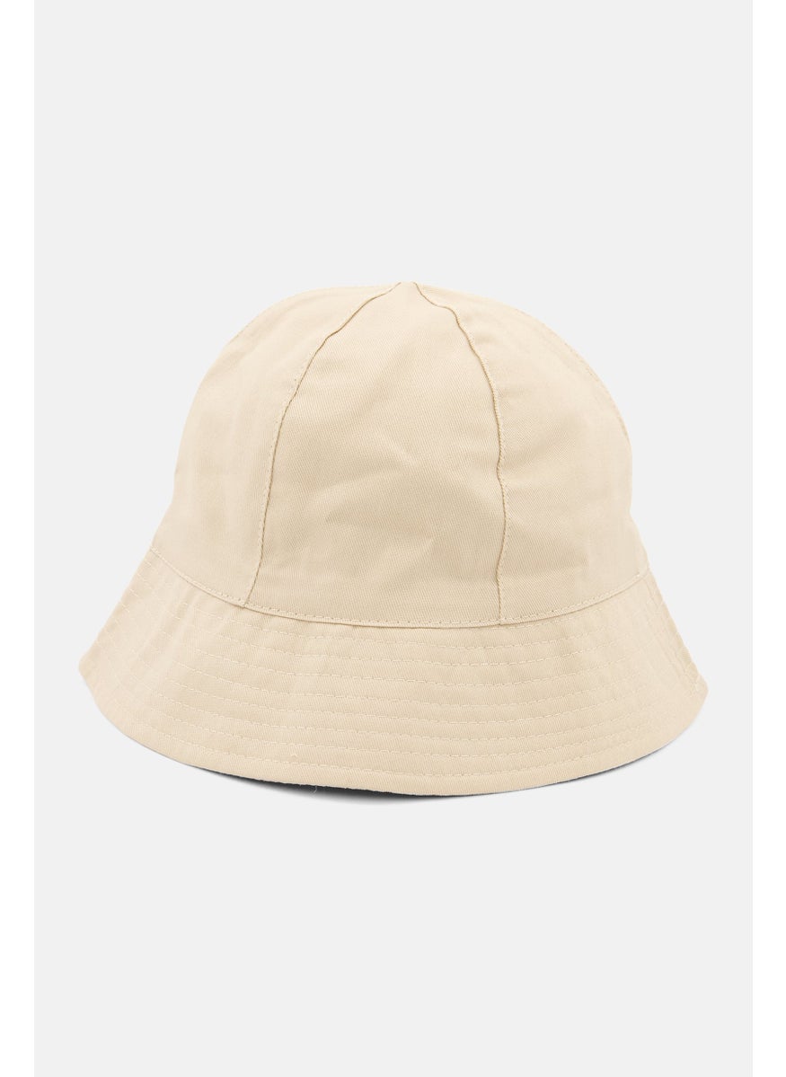 Rampage - Women Round Crown Bucket, Beige - Image 1