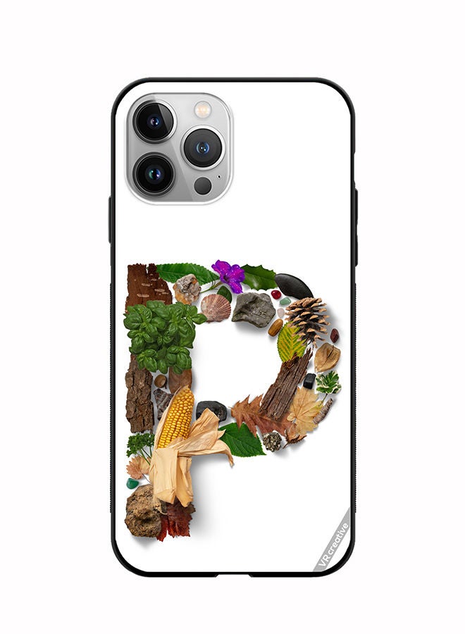 VR CREATIVE Protective Case Cover For Apple iPhone 12 Pro Max Alphabet P Design Multicolour - Image 1