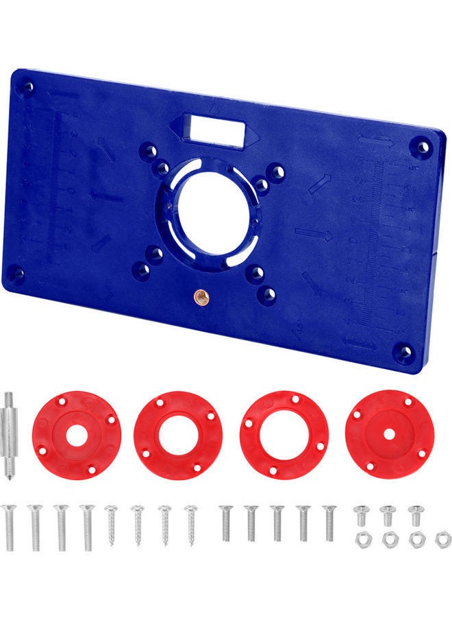 NIBEMINENT ABS Plastics Woodworking Engraving Machine Flip Board Milling And Slotting Tool Blue 25.00x3.00x13.00cm  - Image 1