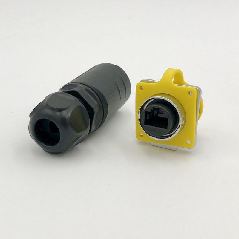 CNLINKO RJ45 Ethernet Industrial Circular Connector, Male Plug & Female Panel Mount Receptacles Socket Jack, Outdoor Waterproof IP67, Fast Data, Heavy Duty - Image 2
