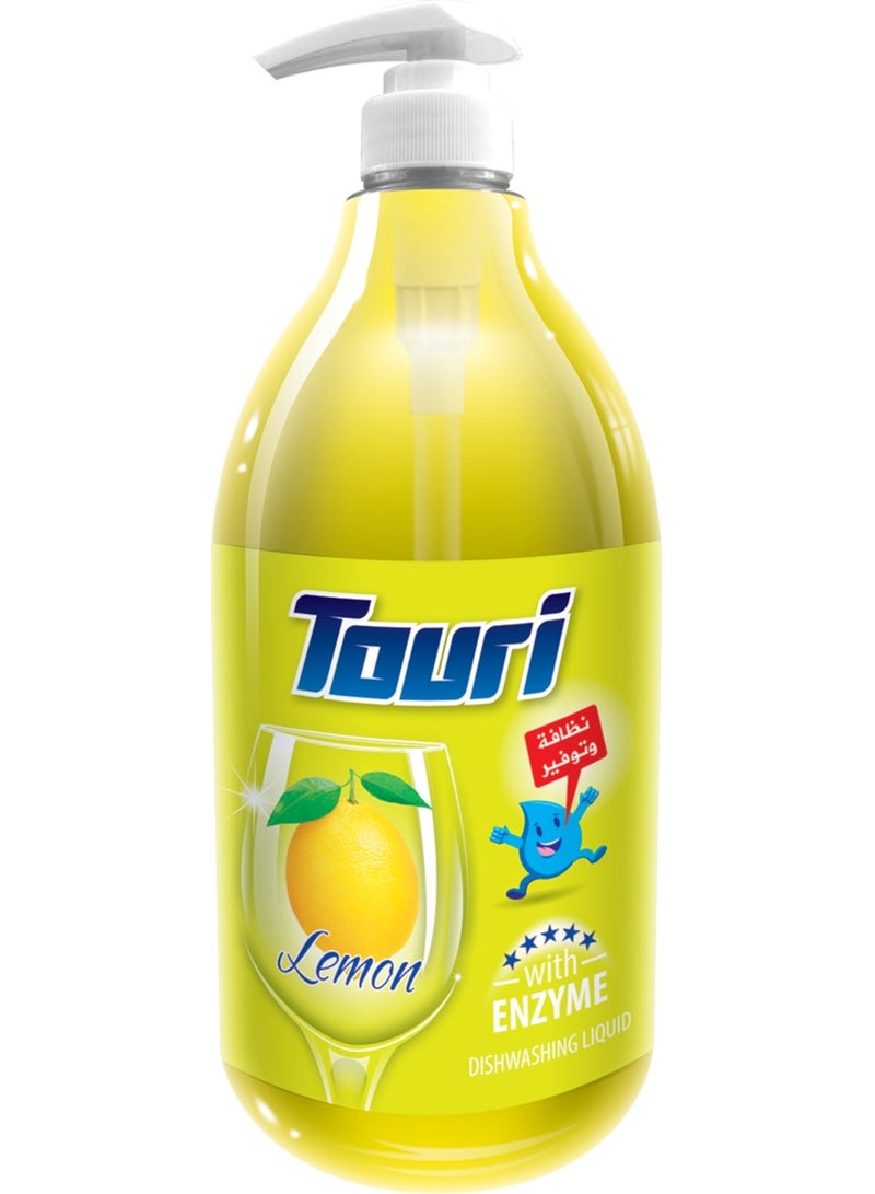 Touri Dishwashing Liquid Enzyme Lemon 1500 ML - Image 1