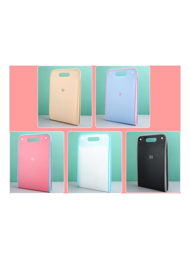 NIBEMINENT A4 Size Expanding File Folder with 13 Pockets Pink  - Image 2