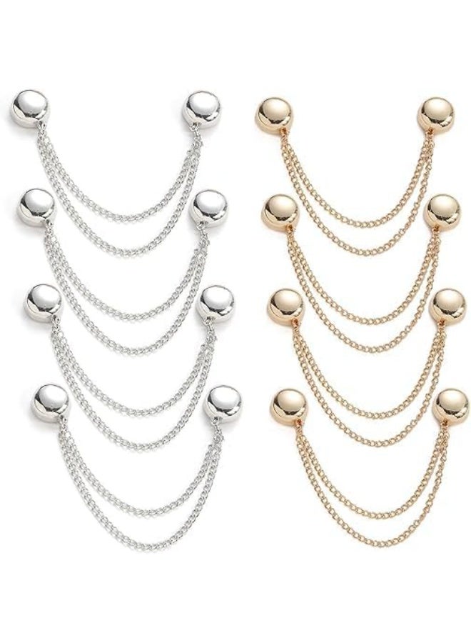 Luckam Hem Holder Scarf Buckle, Magnetic Dress Sleeve Clips, No-Pin Waist Cinch for Shortening Sleeves and Hemming Floor-Length Dresses, Strong Snap Tie for Shirts and Decoration, 8PCS - Image 1