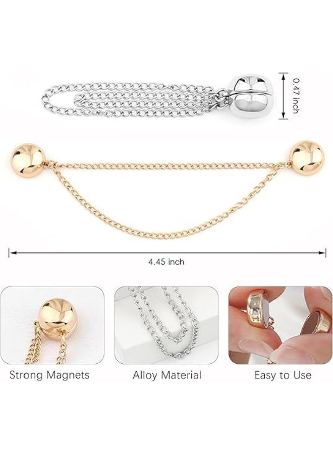 Luckam Hem Holder Scarf Buckle, Magnetic Dress Sleeve Clips, No-Pin Waist Cinch for Shortening Sleeves and Hemming Floor-Length Dresses, Strong Snap Tie for Shirts and Decoration, 8PCS - Image 5