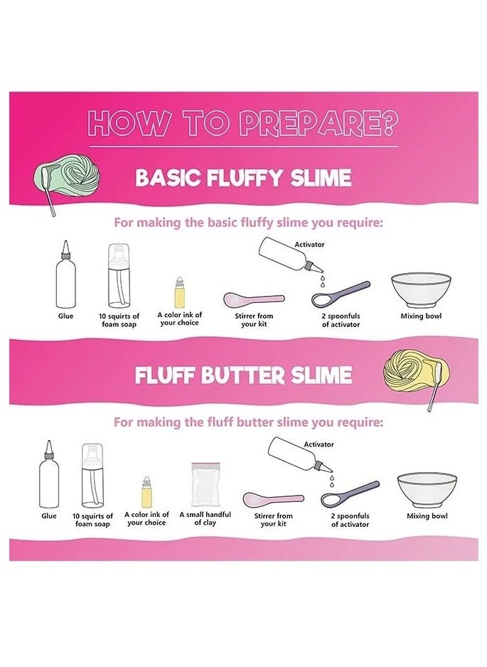 Generic - DIY Slime Kit for Kids-Non-Sticky,Soft & Scented to Make Cloud Slime, Foam Slime, Butter Slime, Ice Cream Slime & Candy Slime with Charms – Stress Relief Party Favors & Great Gift Idea - Image 1