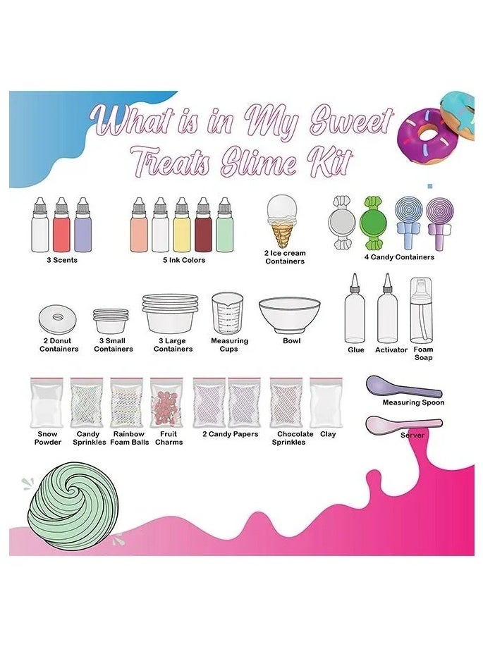 Generic - DIY Slime Kit for Kids-Non-Sticky,Soft & Scented to Make Cloud Slime, Foam Slime, Butter Slime, Ice Cream Slime & Candy Slime with Charms – Stress Relief Party Favors & Great Gift Idea - Image 1