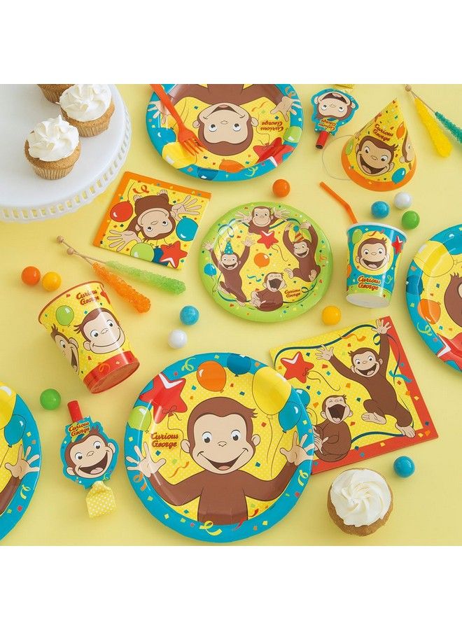 Unique Curious George Party Cone Hats ; One Size ; 8 Pcs Multi - Image 4