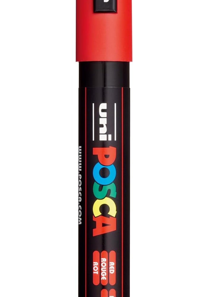 Uni-Ball Posca PC-5M Medium Bullet Tip Marker - Red - Image 1