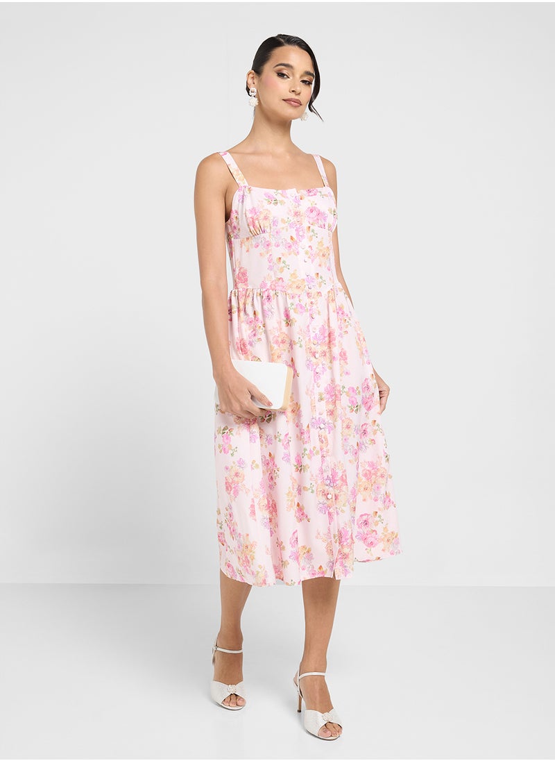 ELLA Floral Print Dress  - Image 1