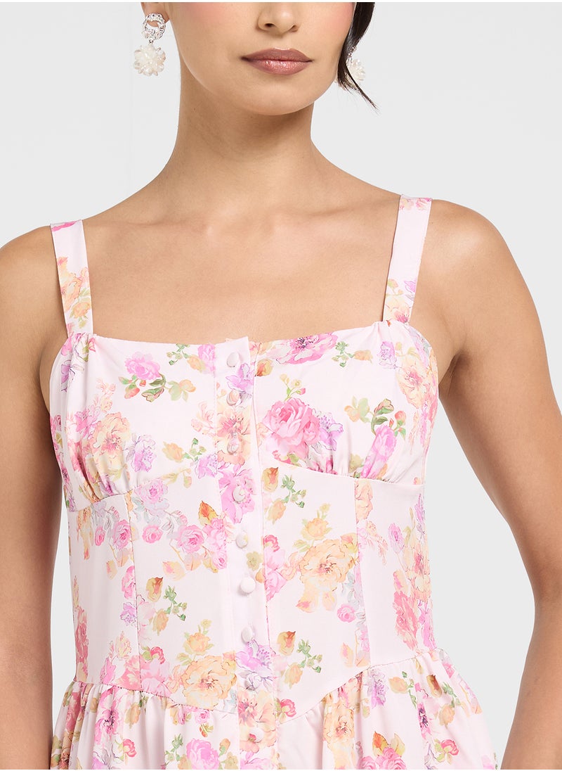 ELLA Floral Print Dress  - Image 3