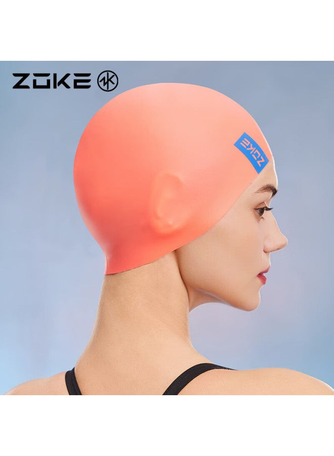 Zoke Solid Color Shiny Swim Cap Silicone Waterproof Ear Protection Adult Swimming Training Equipment 625603201-3 - Image 5