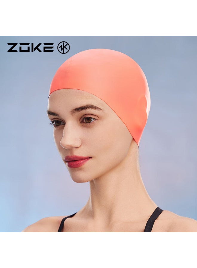 Zoke Solid Color Shiny Swim Cap Silicone Waterproof Ear Protection Adult Swimming Training Equipment 625603201-3 - Image 4