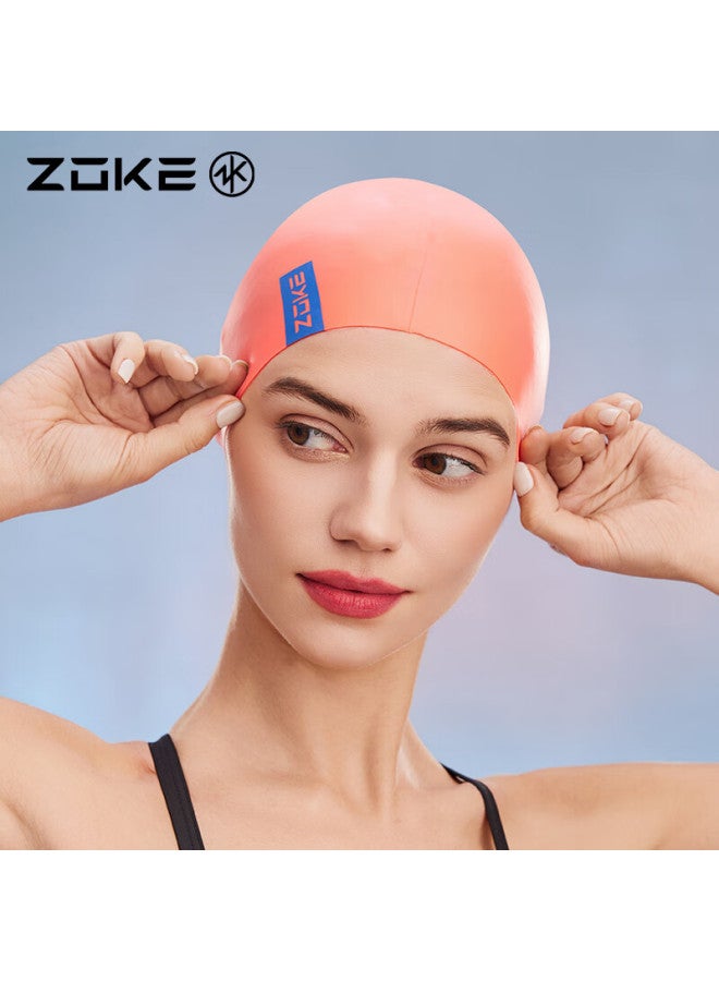 Zoke Solid Color Shiny Swim Cap Silicone Waterproof Ear Protection Adult Swimming Training Equipment 625603201-3 - Image 3