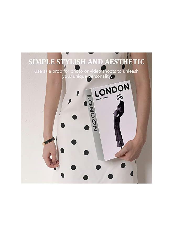 The Bros Decorative Books Set, Storage Box for Entry Table, Decorative Stacked Books Decor, Shelf Decor Accents Decorative Books, Decor Books for Home Decor, Faux Books for Decoration Home, Office - Image 4