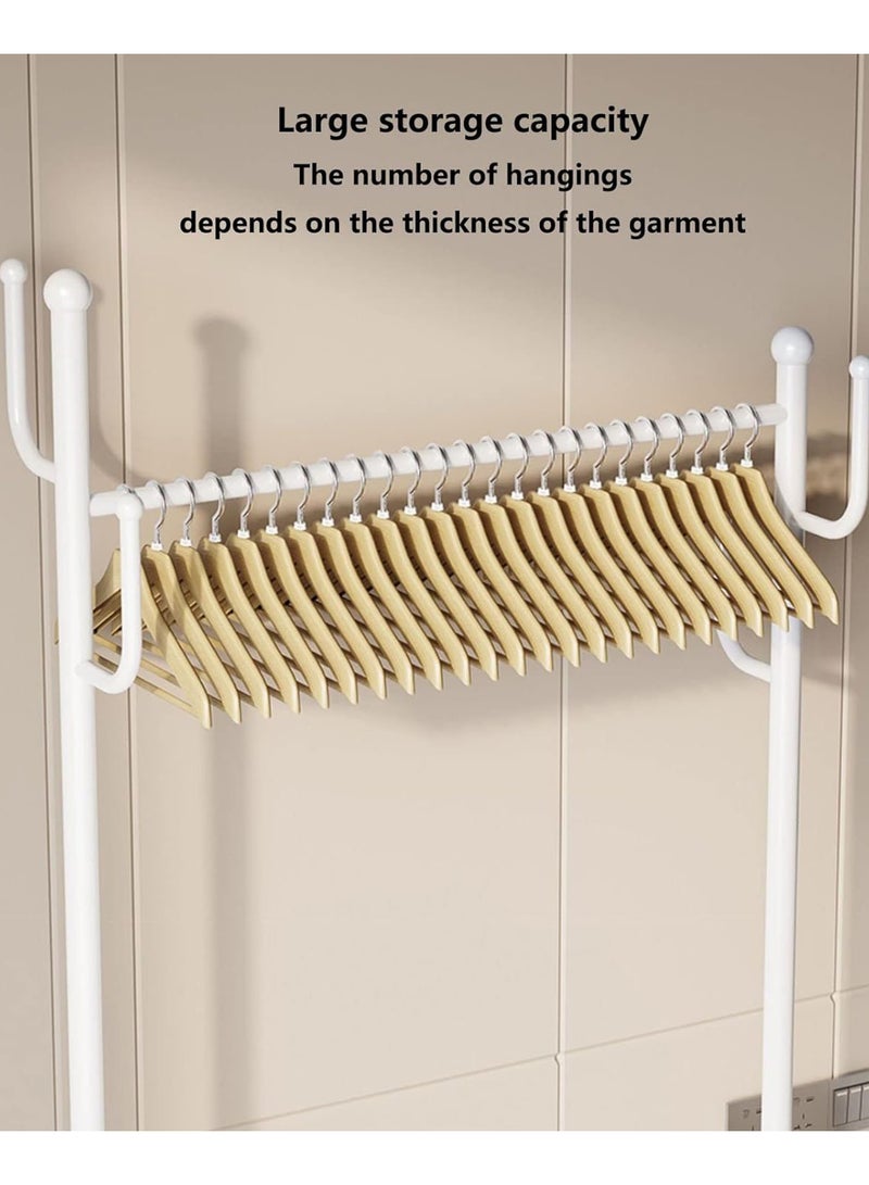 Generic Movable Metal Clothing Rack Multifunctional With Wheels 100 CM  - Image 2