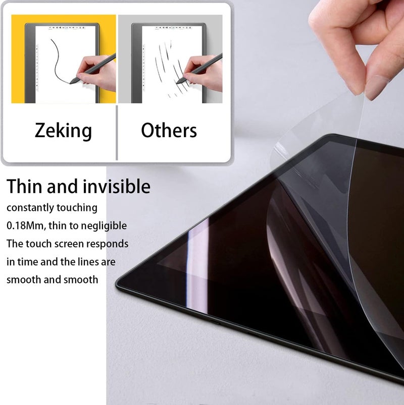 Zeking حماية شاشة Zeking [2 عبوات] من نوع Paperfeel، متوافقة مع Kindle Scribe 10.2"، توفر إحساسًا كما لو كنت تكتب على ورق حقيقي باستخدام قلم S-Pen. - Image 4
