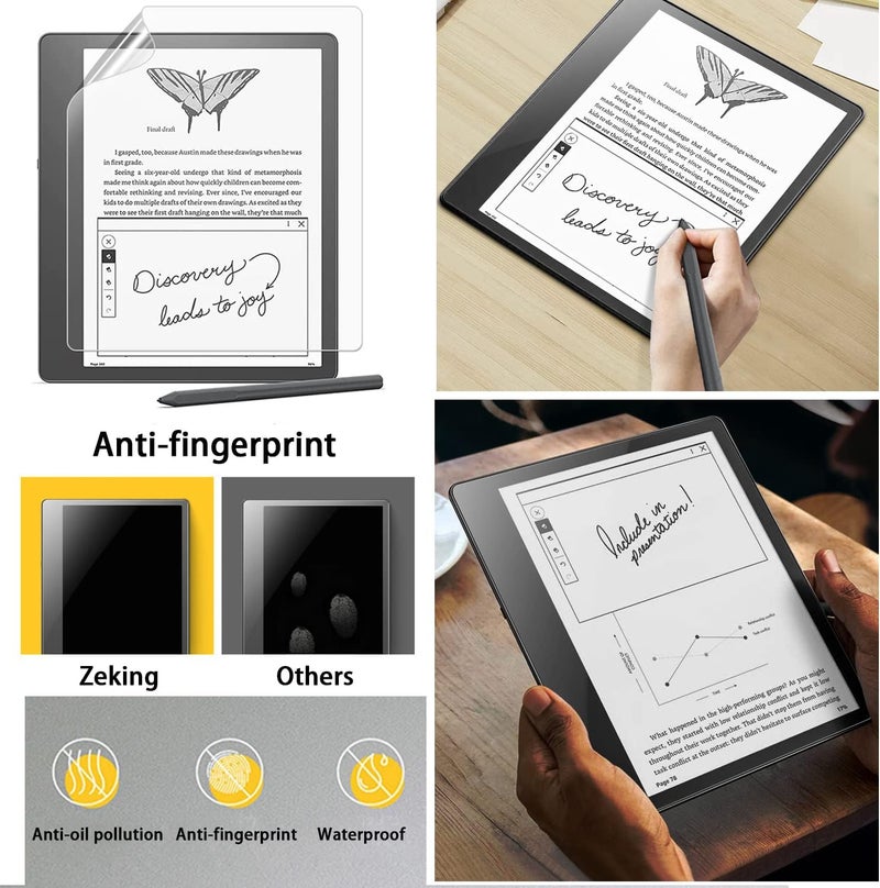 Zeking حماية شاشة Zeking [2 عبوات] من نوع Paperfeel، متوافقة مع Kindle Scribe 10.2"، توفر إحساسًا كما لو كنت تكتب على ورق حقيقي باستخدام قلم S-Pen. - Image 2