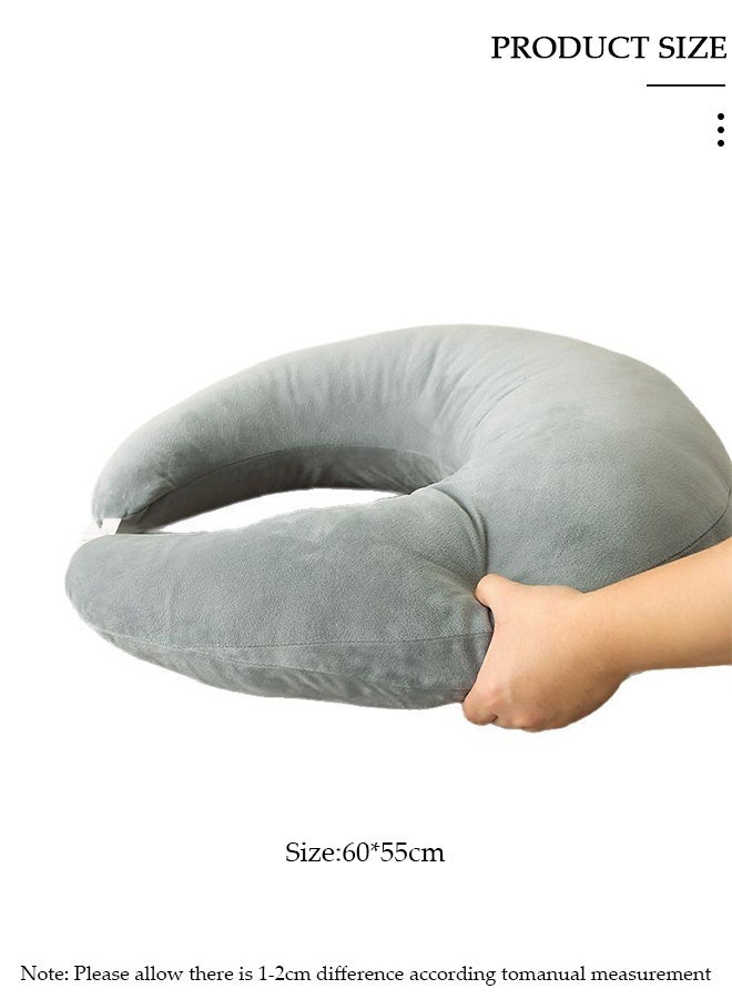 DUNISO Soft Reading Pillow for Lap, Armrest Lap Desk Pillow for Adult, Premium Foam Bed Rest Pillow for Reading, Working, Playing Game or Sitting in Bed Floor Sofa - Image 2