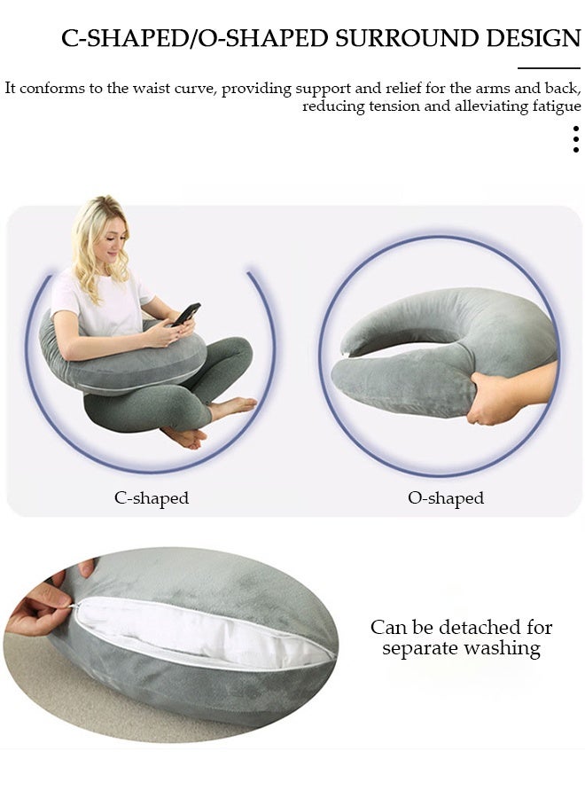 DUNISO Soft Reading Pillow for Lap, Armrest Lap Desk Pillow for Adult, Premium Foam Bed Rest Pillow for Reading, Working, Playing Game or Sitting in Bed Floor Sofa - Image 4