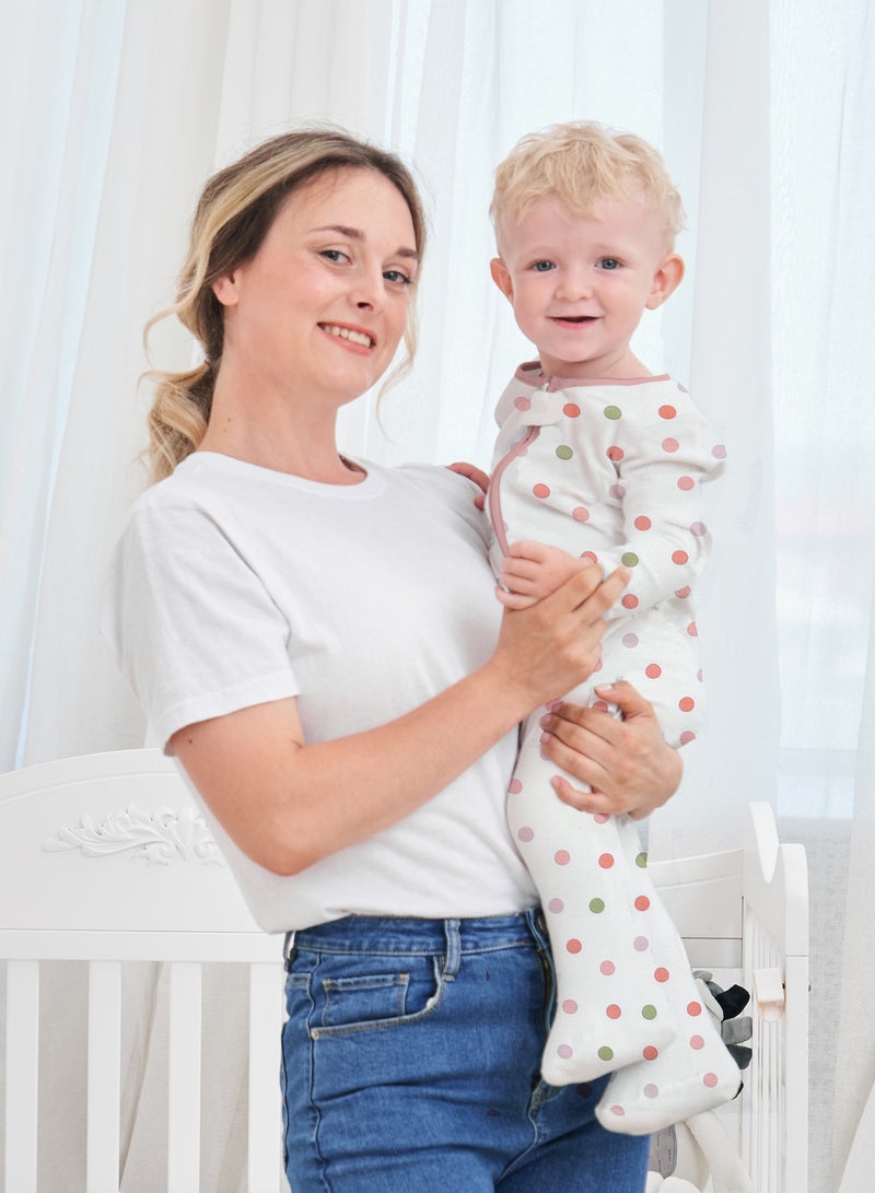 DOOKOO 3PCS Newborn  Baby Onesies with zipper 100% cotton long sleeve baby pajamas leg covered baby clothes - Image 2