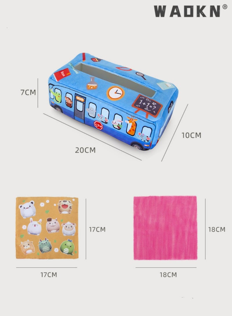 دبليو أيه أو كي أن مونتيسوري لعب 1 سنة فما فوق ، طفل منديل مربع اللعب ، 10 قطعة من القماش الملون و 6 قطعة من القماش المضادة للتجاعيد ، 6-36 شهرا مونتيسوري لعب الأطفال الحسية - Image 5