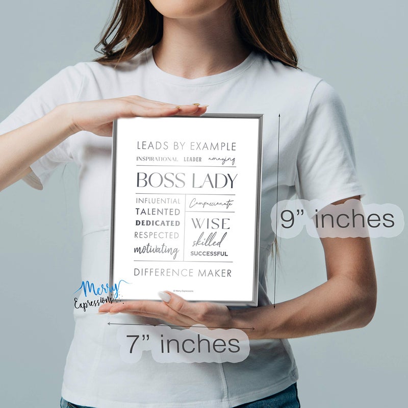 Merry Expressions Boss Lady Desk and Wall Art Gift for Retirement  Boss Gift  Best Friend Gift for Women  Office D?cor  Wall Hang or Stand on Desk - Image 3