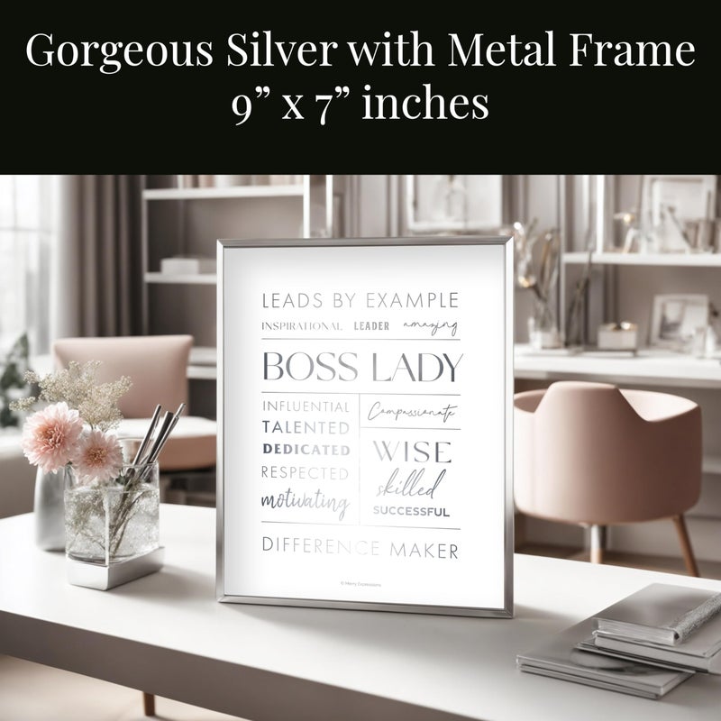 Merry Expressions Boss Lady Desk and Wall Art Gift for Retirement  Boss Gift  Best Friend Gift for Women  Office D?cor  Wall Hang or Stand on Desk - Image 2