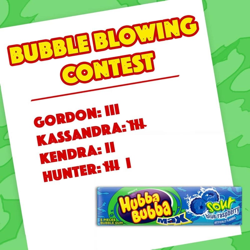 Hubba Bubba Sour Blue Raspberry Bubble Gum - 18 Count Pack - Image 5