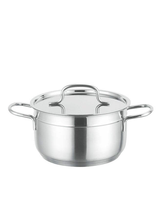 PROCILA - Alpha Stainless Steel Cooking Pot 26CM Silver With 5 Induction Layers Bottom - Image 1