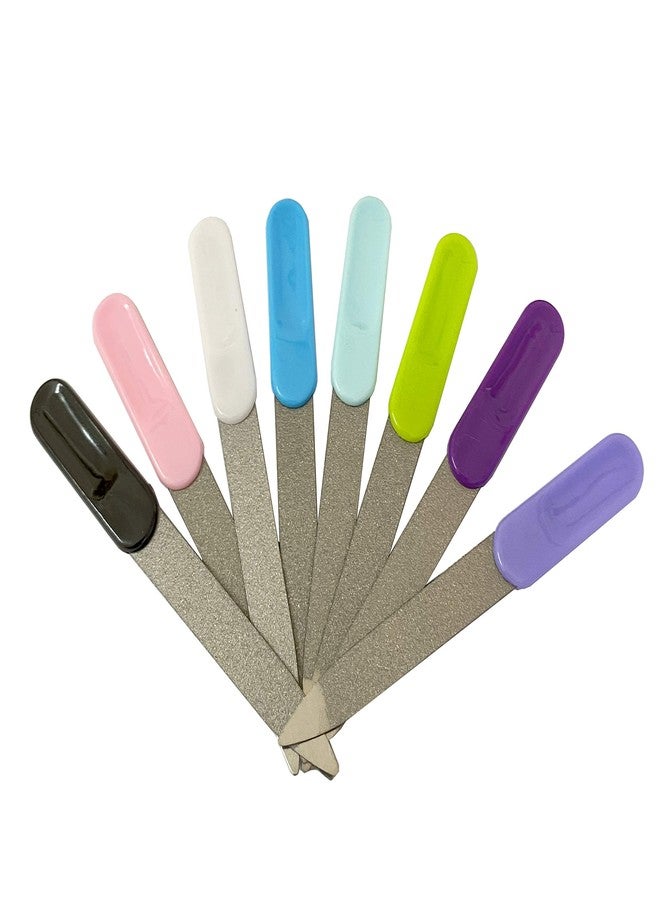 Cafurty 8 PCS Nail Files, Double Sided Emery Boards Nail File Tools Stainless Steel Manicure Pedicure Tools Files - Metal Nail File Men Filer for Shaping and Smoothing Finger and Toenails - Image 1