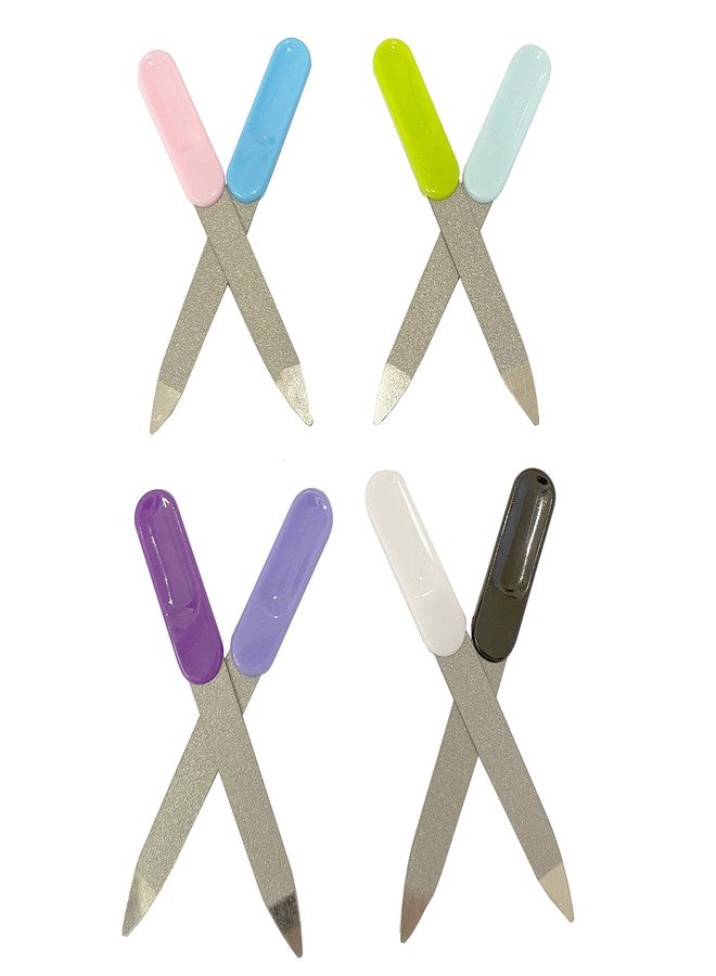 Cafurty 8 PCS Nail Files, Double Sided Emery Boards Nail File Tools Stainless Steel Manicure Pedicure Tools Files - Metal Nail File Men Filer for Shaping and Smoothing Finger and Toenails - Image 3