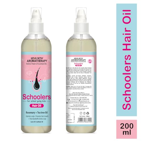KEYA SETH AROMATHERAPY, DEVICE OF DROP KEYA SETH AROMATHERAPY Schoolers Hair Oil for school going Kids Girl & Boy with Rosemary & Tea Tree Oil Strengthens & Promotes Hair Growth 200ml - Image 2