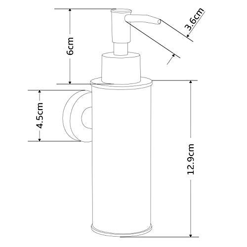 BGL Soap Dispenser Stainless Steel 304 Gold Wall Mount Liquid and Soap Dispenser Round for Kitchen and Bathroom - Image 5