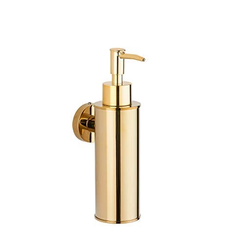 BGL Soap Dispenser Stainless Steel 304 Gold Wall Mount Liquid and Soap Dispenser Round for Kitchen and Bathroom - Image 1