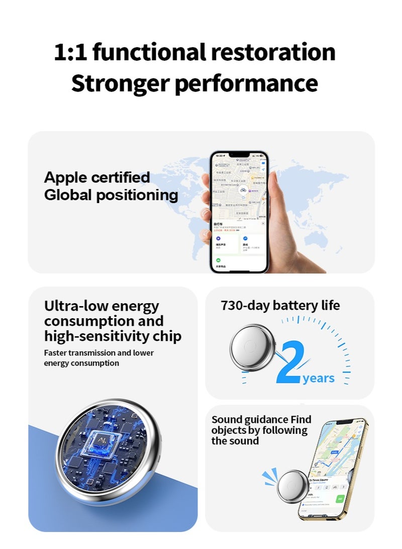 Smart Anti-Lost Tracker Works with Apple Find My, Mini Round Bluetooth Item Locator for Keys Bags Luggage Kids Pets - Image 3