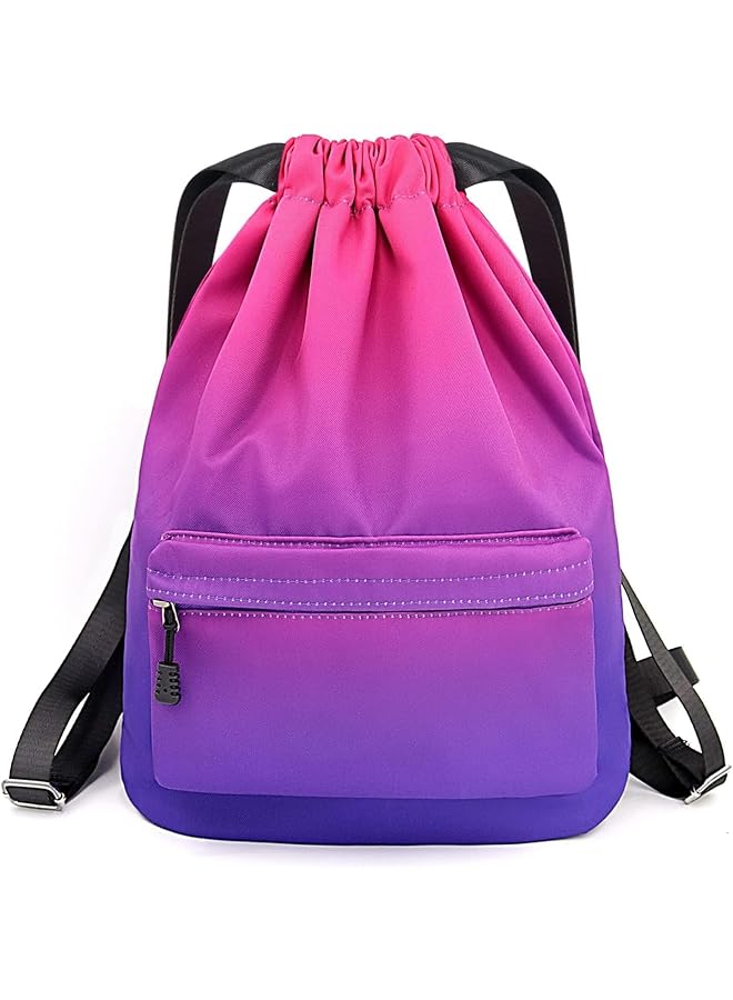 S-TOP Drawstring Bags, Waterproof Sports Backpack with Wide Straps, Lightweight Gym Sack for Swimming, Yoga, Shopping and Beach Activities for Men and Women - Image 1