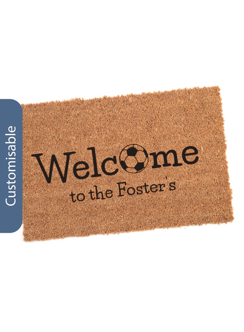 Personalised Welcome Footy Name Doormat