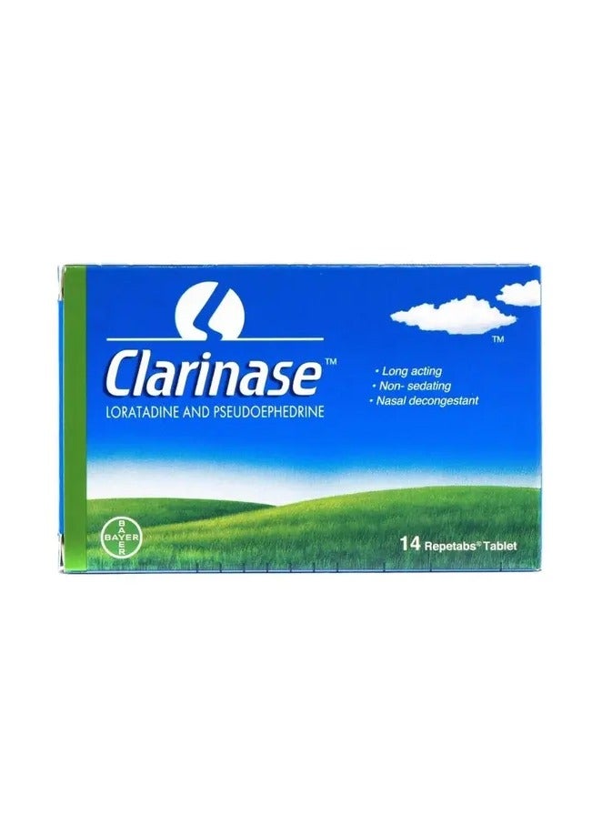 BAYER Clarinase Tablets for Allegy and Cold 14s - Image 1