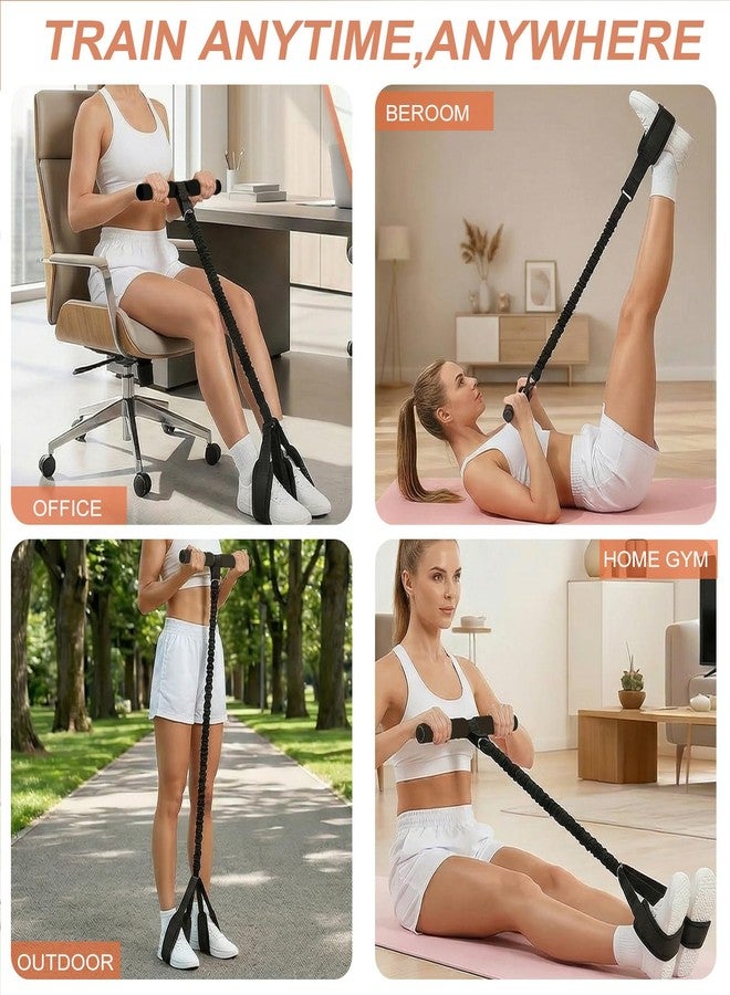 FOLAI Durable Pedal Resistance Band with Handle, Thickened Latex Tubes and Soft Foam Fabric Foot Pedal, Sit Up Exercise Equipment Full-Body Excercise Band Portable Unisex Resistance Exercise Bands - Image 5