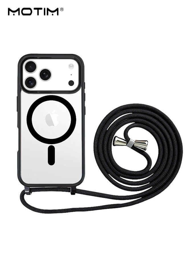 Motim iPhone 17 Pro Max Magsafe Case with Neck Hanging Rope, iPhone 17 Pro Max Crossbody Cover with Anti-lost Strap Adjustable Lanyard, Strong Magnet,【Full Shockproof Protection】 - Image 1